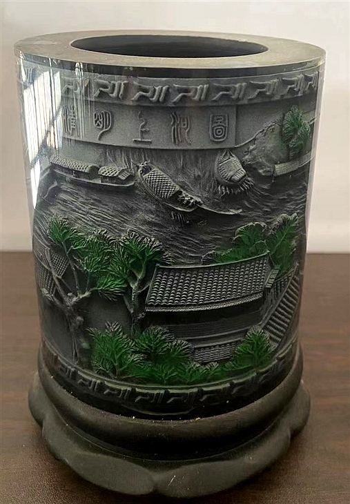 透明树脂笔筒